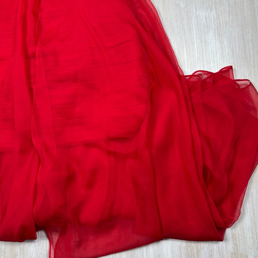 Mac Duggal Red Strapless Embellished Sequin High Low Formal Evening Gown Dress 4 - Picture 6 of 16